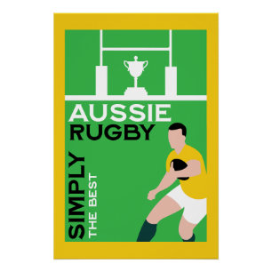 Póster Arte Fã de Rugby da Austrália