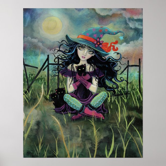 Poster Arte Fantasia da Kitten Witch por Molly Harrison (Frente)