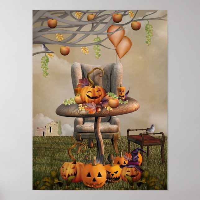 Poster Arte Fantasia do Banquete Pumpkin (Frente)