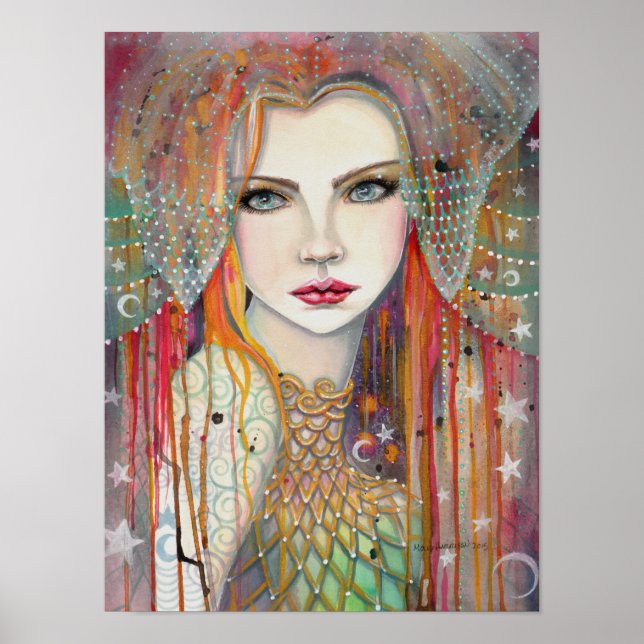 Poster Arte Fantasia Mulher Cigana Bonita (Frente)
