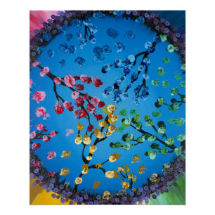 Póster Arte feita à mão - A Roda de Flores