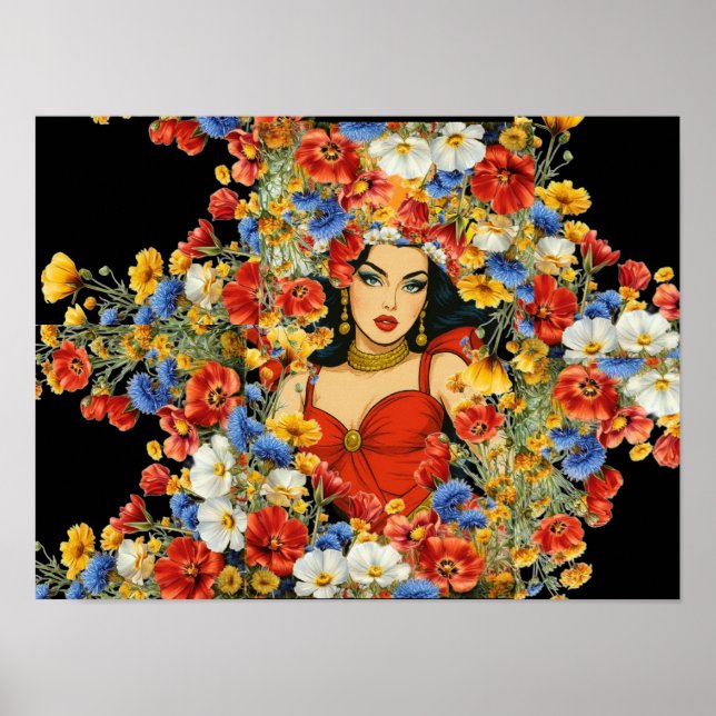Poster Arte feminina de parede - Mulher (Frente)