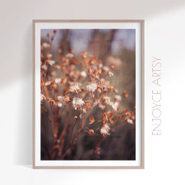 Poster Arte feminina neatral de outono quente