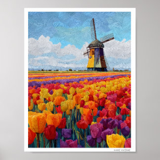 Poster Arte fina Holanda no tempo das tulipas