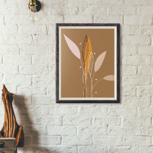 Poster Arte floral abstrata moderna boho