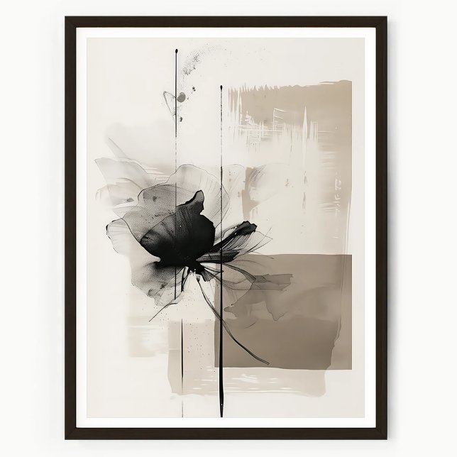 Poster Arte Floral Abstrata Moderna para Parede (Criador carregado)