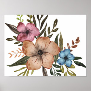 Poster Arte Floral Colorida