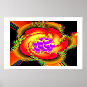 Poster Arte floral de flores de esperança