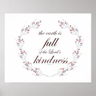 Poster Arte Floral De Wreath Psalm 33