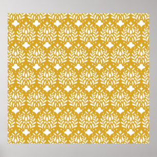Poster Arte Floral Deco: Damasco Moderno
