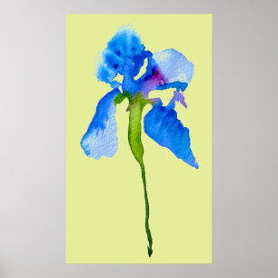 Poster Arte floral floral moderna Iris