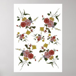 Poster Arte Floral Japonesa Flor