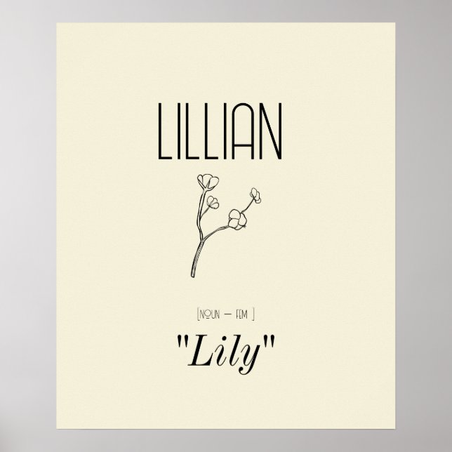 Poster Arte Floral Mínima Personalizada (Frente)