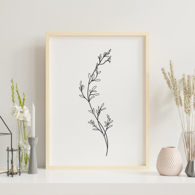Poster Arte Floral Minimalista (Criador carregado)