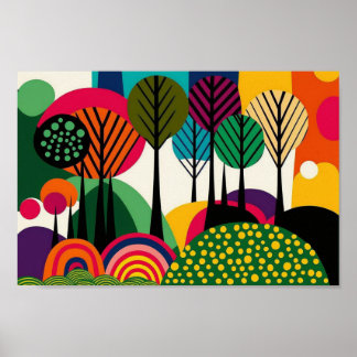 Poster Arte Floral Moderna Minimalista Dinamarquesa