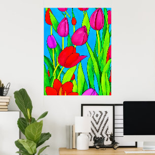 Poster Arte Floral para Parede