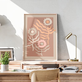 Poster Arte floral retrógrada