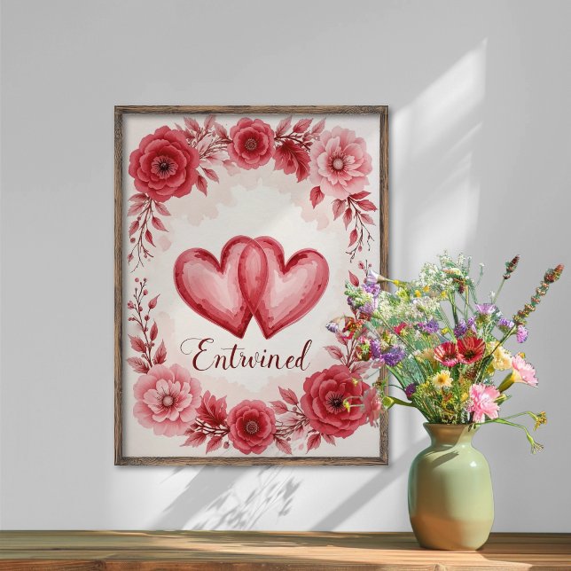 Poster Arte Floral Romântica Entusiasmada (Criador carregado)