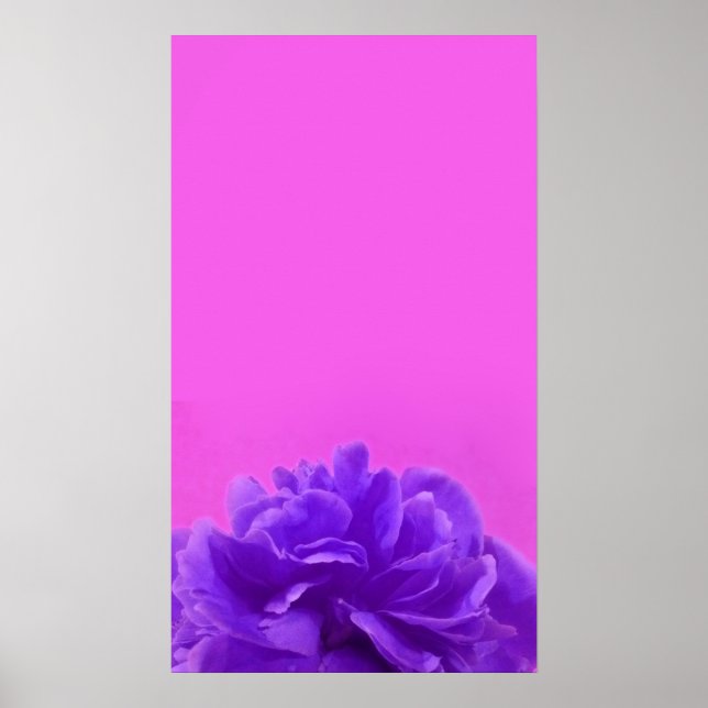Poster Arte Floral Roxa Elegante (Frente)
