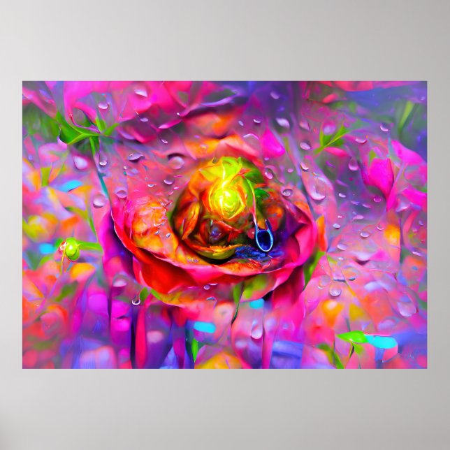 Poster Arte Floral Surreal (Frente)