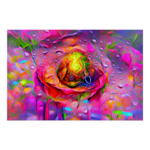 Póster Arte Floral Surreal
