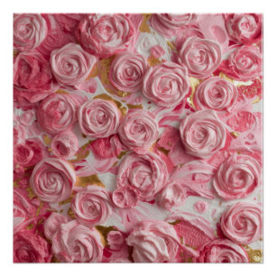 Póster Arte Floral Texturizada – Design de Flores da Natu