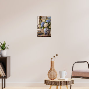 Poster Arte Floral Vintage Elegante na Parede – Flor Botâ