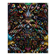 ARTE FOLCLÓRICA BOTÂNICA COLORIDA ORNADA