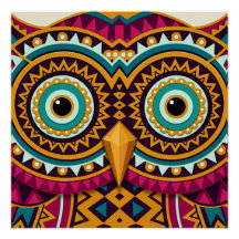 Arte Folclórica de Olhos de Coruja