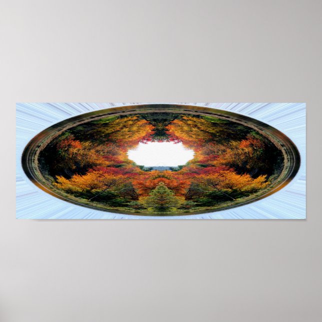 Póster Arte Fotográfica do Abstrato das Árvores do outono (Frente)