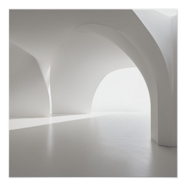 Póster Arte fotográfica interna neutra branca (Frente)