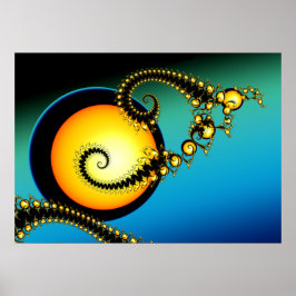 Poster Arte Fractal à Lua