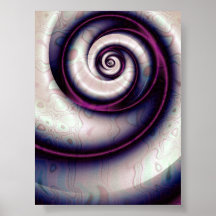 Arte Fractal Abstrata Espiral Violeta Iridescente