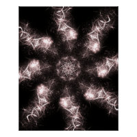 Arte Fractal de Plasma Relâmpago Branco