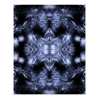 Póster Arte Fractal Mandala Relâmpago Elétrico