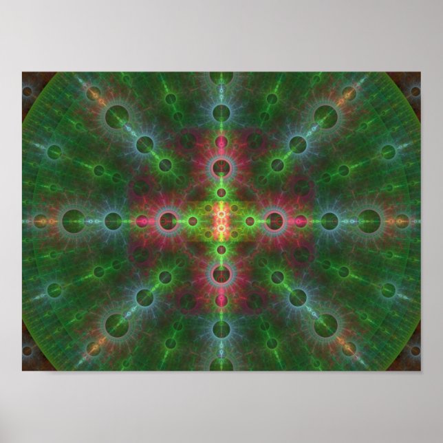 Póster Arte Fractal Multicolor (Frente)