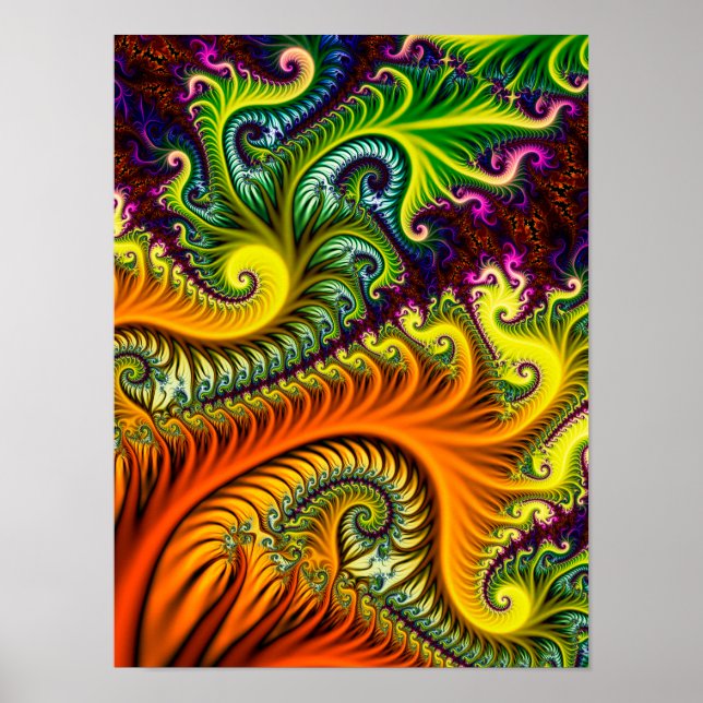 Poster Arte Fractal Psicodélico (Frente)