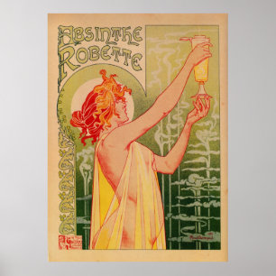 Poster Arte francesa de alta qualidade nouveau Absinthe R