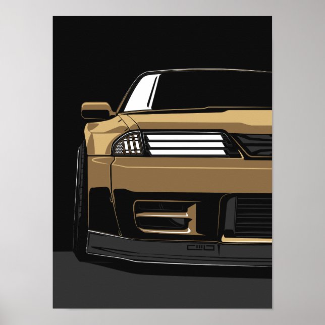 Poster Arte frontal personalizado do GTR R32 (Frente)