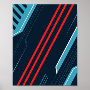 Poster Arte Futurística de Abstrato