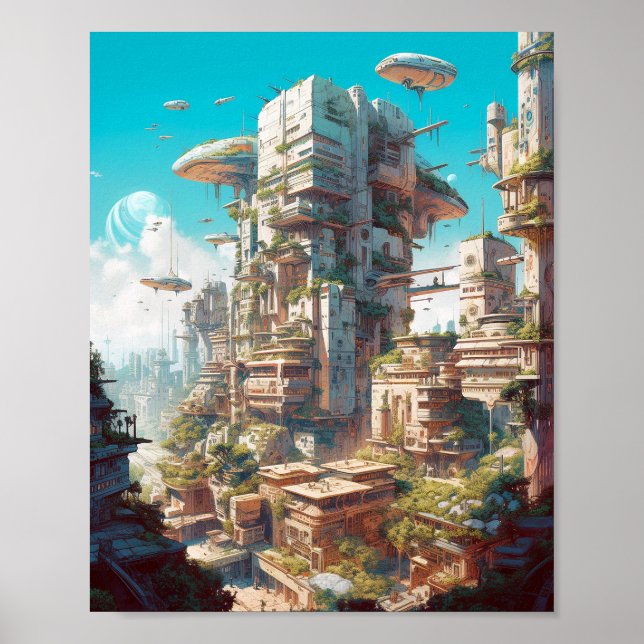 Poster Arte Futurística de Ficção Cientifica (Frente)