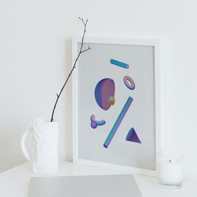 Poster Arte Futurística Moderna dos anos 80 Holográfica (Criador carregado)