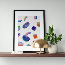 Arte Futurística Moderna dos anos 80 Holográfica