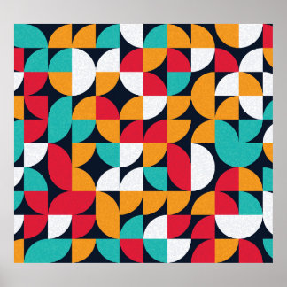 Poster Arte Genérica: Padrão Colorido de Triângulo
