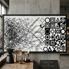 Poster Arte Geométrica Abstrata Caos para Ordem 