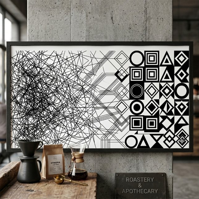 Poster Arte Geométrica Abstrata Caos para Ordem  (Criador carregado)