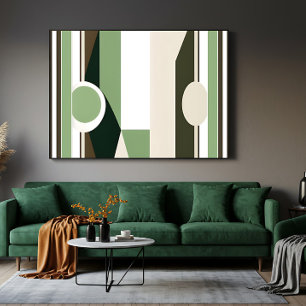 Poster Arte Geométrica Abstrata em Tons Terrosos Modernos