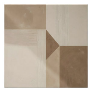 Póster Arte geométrica abstrata minimalista estilo wabi