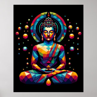 Poster Arte Geométrica Abstrata Moderna | Gautama Buda