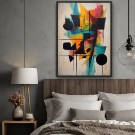 Póster Arte Geométrica Abstrato Dinâmica